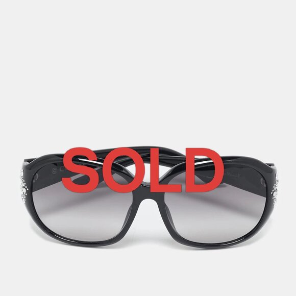 Dior Black Gradient DiorMinuitF Oval Sunglasses 405-050925 - Picture 1 of 3